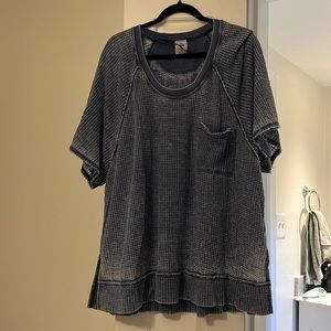 Free people oversized waffle t shirt